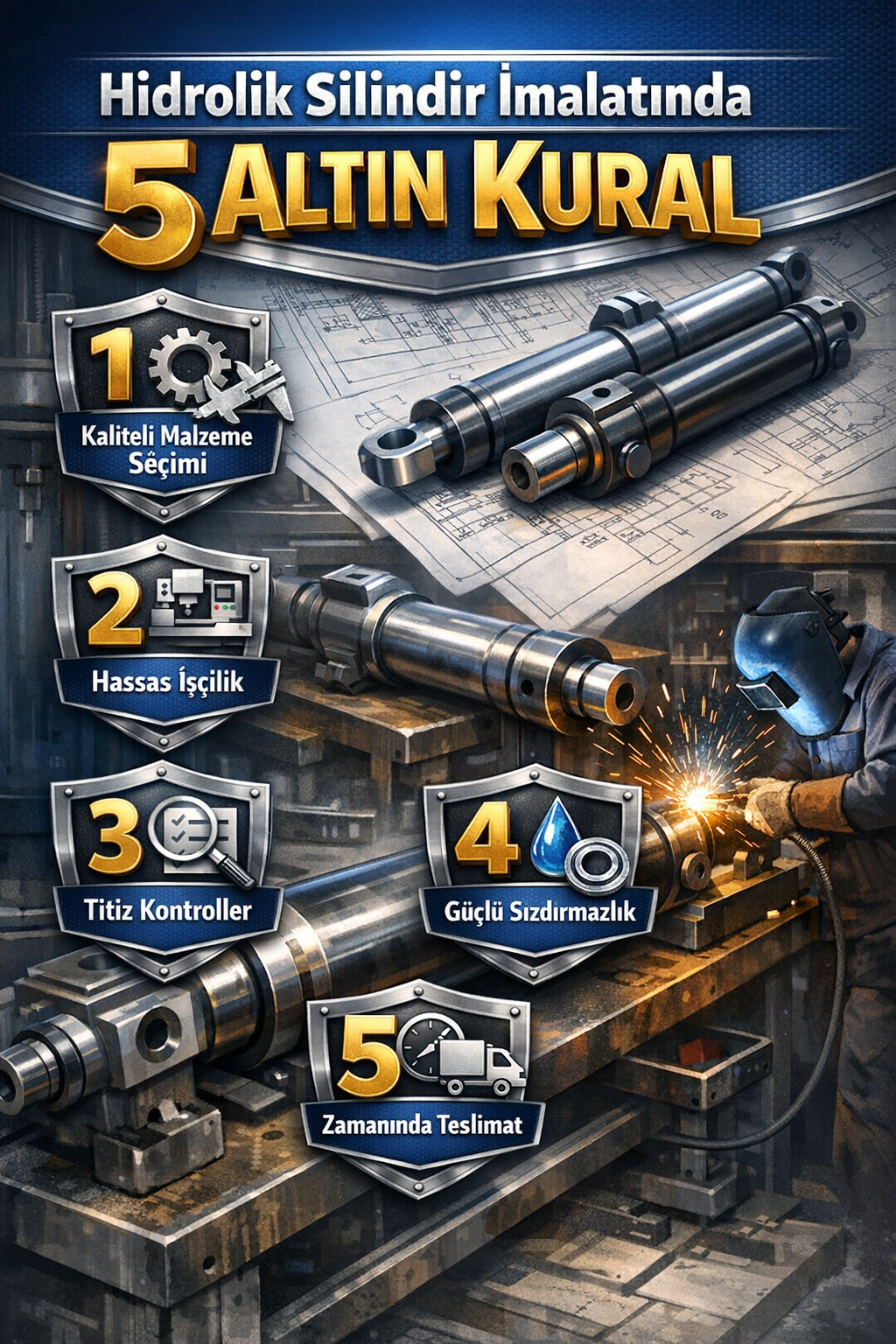 Hidrolik Silindir İmalatında 5 Altın Kural – Flutecnica