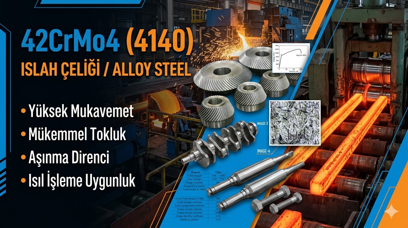 42CrMo4 (4140) Çeliği Nedir? Özellikleri ve Kullanım Alanları – Flutecnica